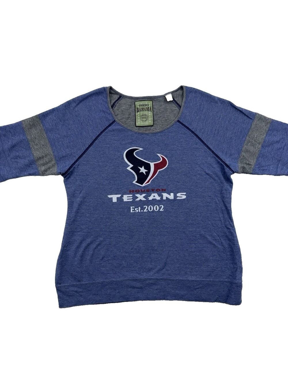 Tommy Bahama Houston Texans T Shirt NFL Women’s Quarter Sleeve Large